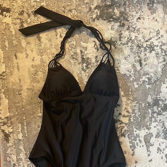 Shore Collection by Captiva Bikini Village Exclusive Black One Piece Small - Picture 1 of 2
